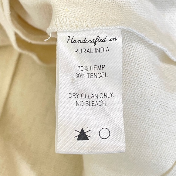 Laura Siegel Hemp Tencel Blend Draped Waterfall Jacket Mixed Media Natural Small - Picture 11 of 11